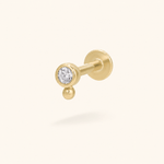 14k Yellow Gold Bezel Bead - Earrings - Lulu Ave Body Jewelery