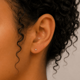 14k Yellow Gold Crystal Sol Star - Earrings - Lulu Ave Body Jewelery