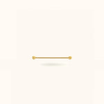 14k Yellow Gold Industrial Barbell - Belly Rings - Lulu Ave Body Jewelery