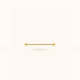 14k Yellow Gold Industrial Barbell - Belly Rings - Lulu Ave Body Jewelery