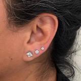 Titanium CZ Sun Flat Back Stud