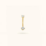 14k Crystal Rook Barbell - Rook - Lulu Ave Body Jewelery