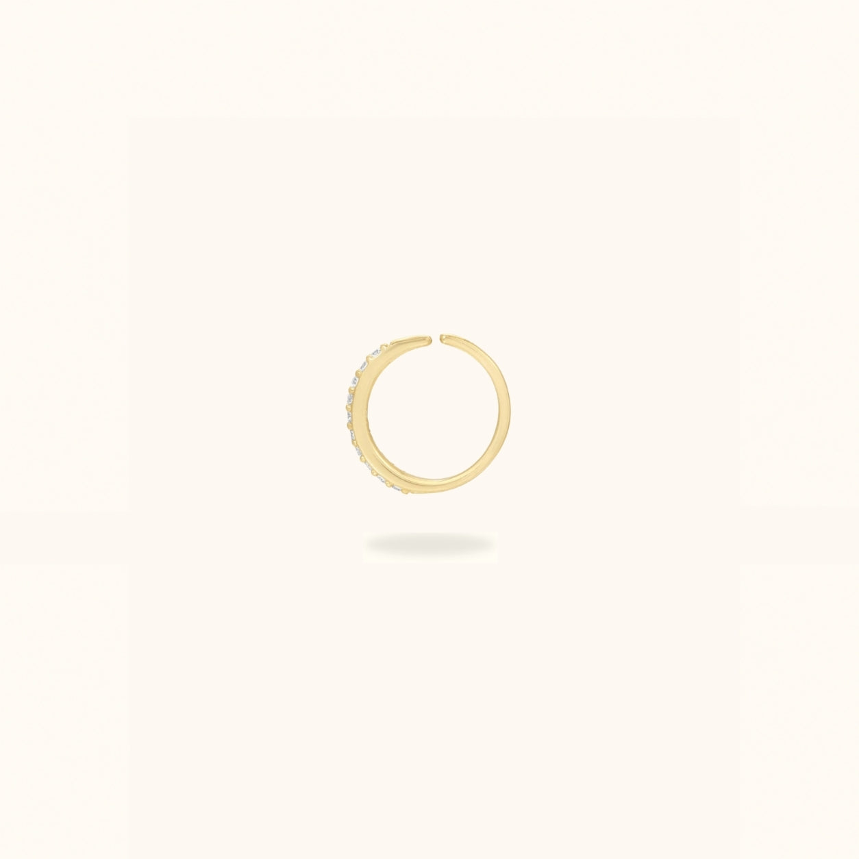 14k Crystal Hoop - Lulu Ave Body Jewelery