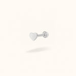 Titanium Heart Single Earring - Threadless - Lulu Ave Body Jewelery