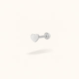Titanium Heart Single Earring - Threadless - Lulu Ave Body Jewelery