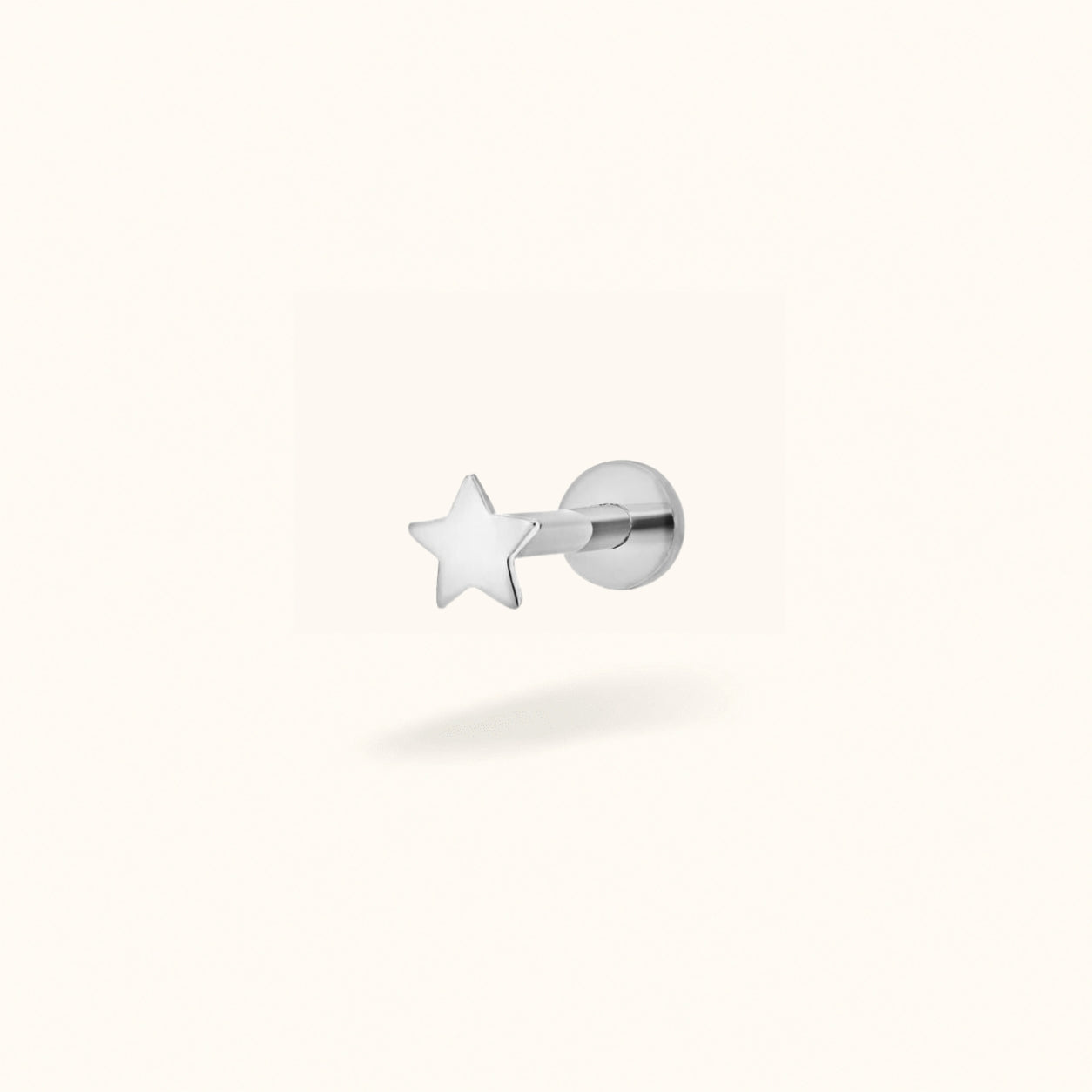 Titanium Star Single Earring - Threadless - Lulu Ave Body Jewelery