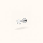 Titanium Star Single Earring - Threadless - Lulu Ave Body Jewelery