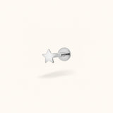 Titanium Star Single Earring - Threadless - Lulu Ave Body Jewelery