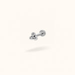 Titanium Tri-Ball Single Earring - Threadless - Lulu Ave Body Jewelery
