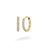Gold Vermeil Crystal Huggies