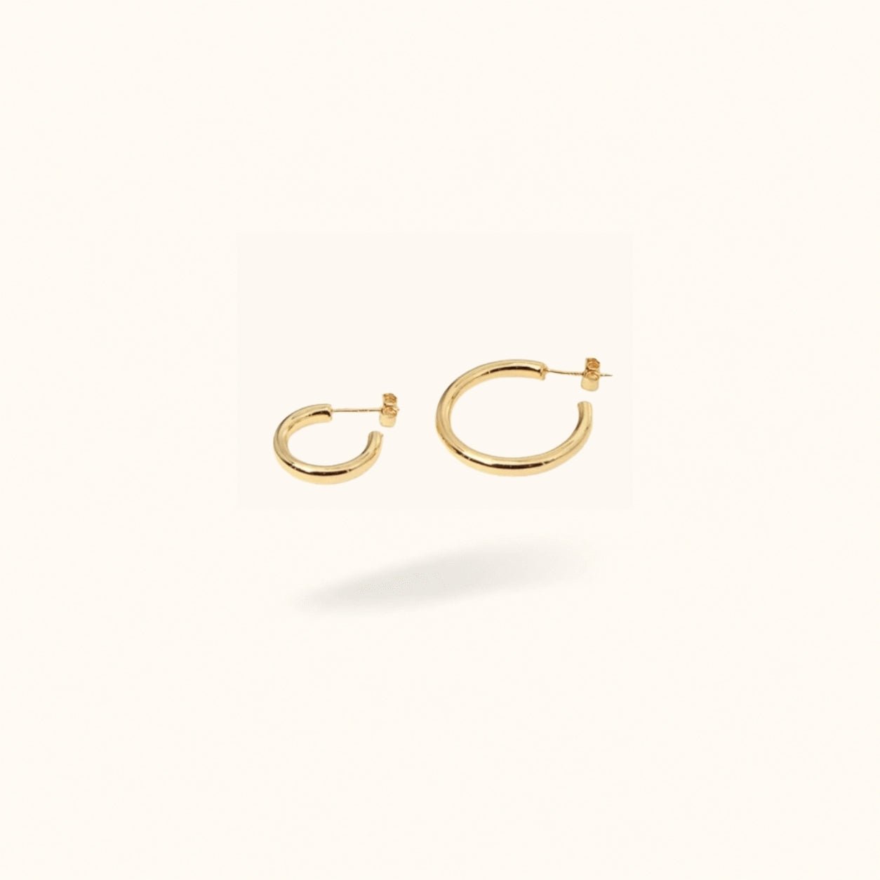 3mm Gold Tube Hoops - Hoops - Lulu Ave Body Jewelery