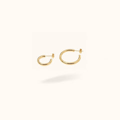 3mm Gold Tube Hoops - Hoops - Lulu Ave Body Jewelery