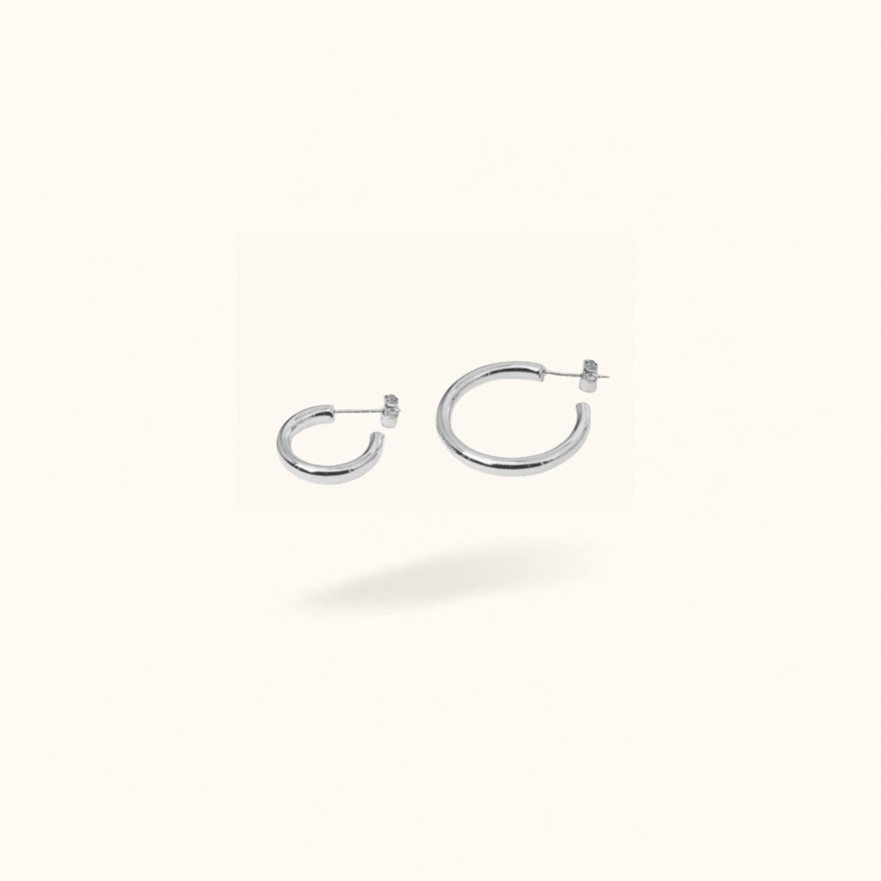 3mm Silver Tube Hoops - Hoops - Lulu Ave Body Jewelery