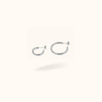 3mm Silver Tube Hoops - Hoops - Lulu Ave Body Jewelery