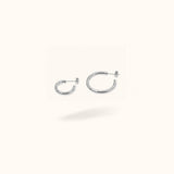 3mm Silver Tube Hoops - Hoops - Lulu Ave Body Jewelery