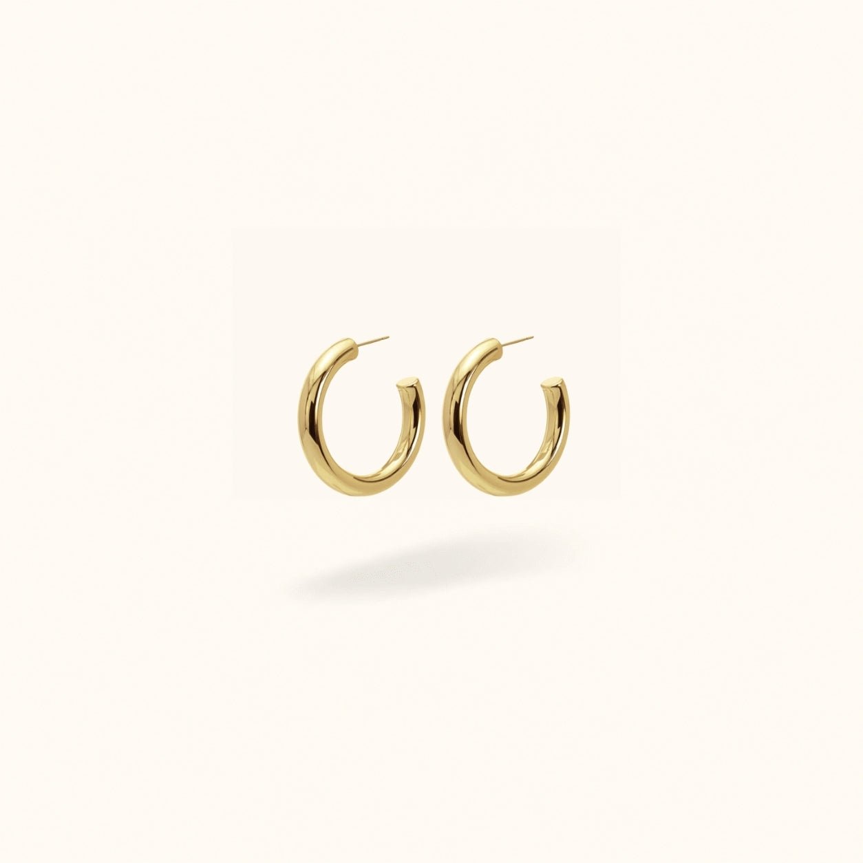 5mm Gold Medium Tube Hoops - Hoops - Lulu Ave Body Jewelery