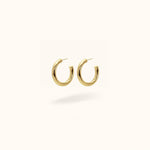 5mm Gold Medium Tube Hoops - Hoops - Lulu Ave Body Jewelery