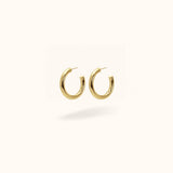 5mm Gold Medium Tube Hoops - Hoops - Lulu Ave Body Jewelery