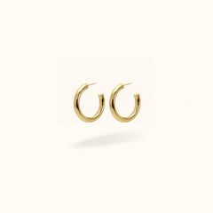 5mm Gold Medium Tube Hoops - Hoops - Lulu Ave Body Jewelery