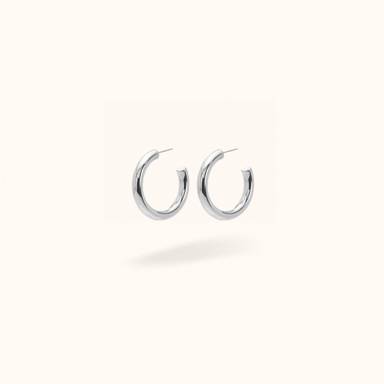 5mm Silver Medium Tube Hoops - Hoops - Lulu Ave Body Jewelery