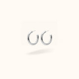 5mm Silver Medium Tube Hoops - Hoops - Lulu Ave Body Jewelery