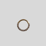 14k Big crystal FF hinged ring