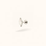 Titanium Single Marquise Single Earring - Lulu Ave Body Jewelery