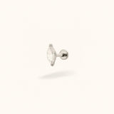 Titanium Single Marquise Single Earring - Lulu Ave Body Jewelery