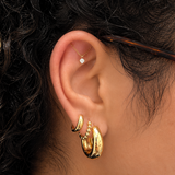 14K Crystal Single Hidden Helix