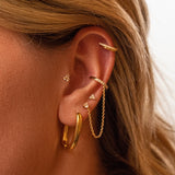 Huggies, Gold Oval Huggies  hoops for a chic look - Lulu Ave Body Jewelery