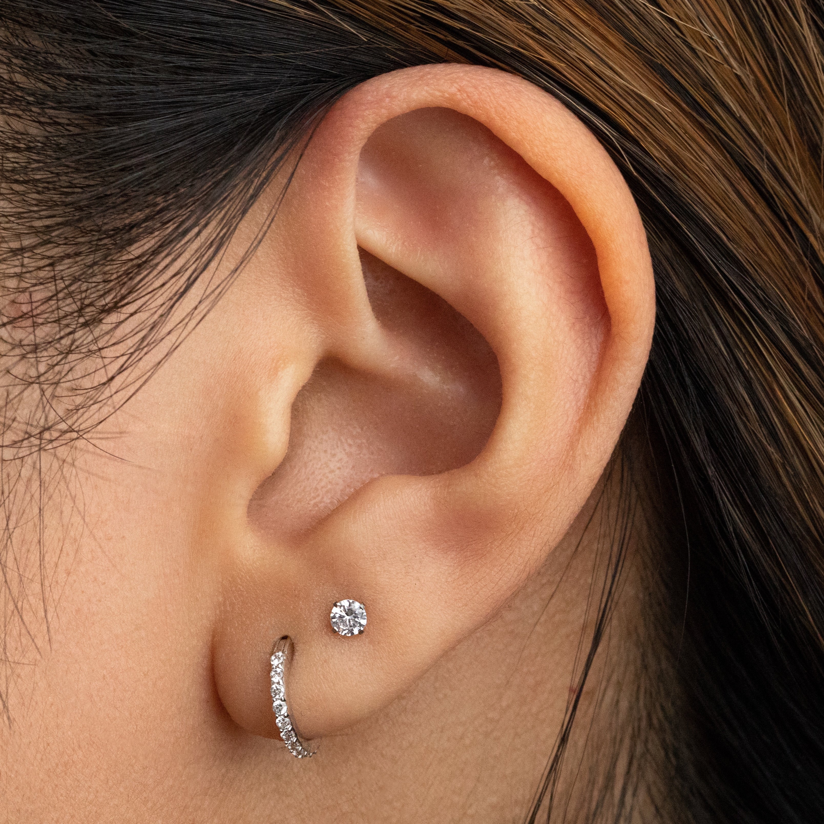 14k Diamond Earrings - Jewelry - Lulu Ave Body Jewelery
