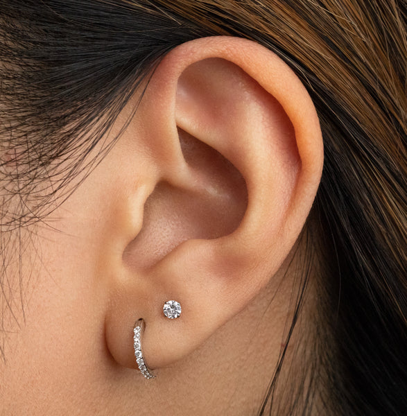14k Diamond Huggies Lulu s Body Jewelry