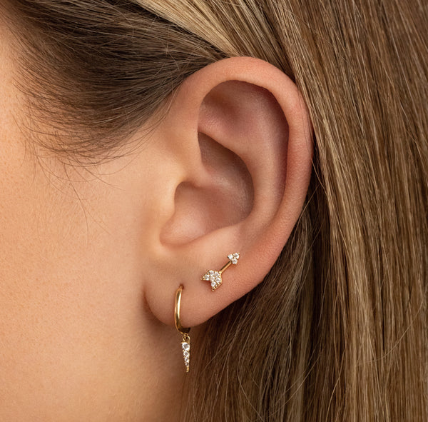 14k Arrow Single Earring