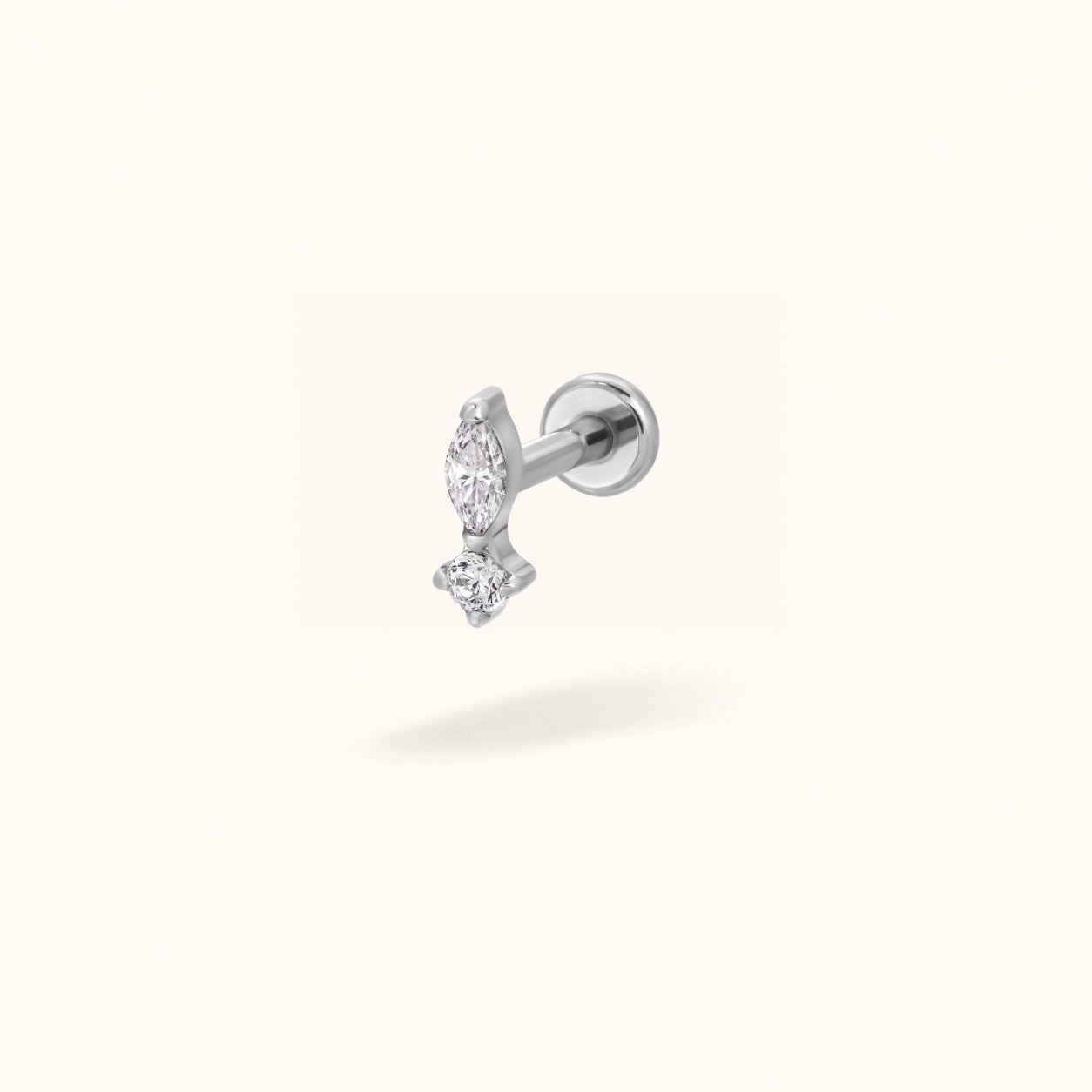 Titanium CZ MARQUISE STACK - Earrings - Lulu Ave Body Jewelry