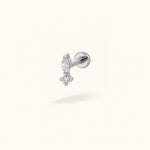 Titanium CZ MARQUISE STACK - Earrings - Lulu Ave Body Jewelry