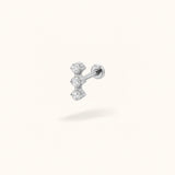 Titanium CZ three stack - Earrings - Lulu Ave Body Jewelry