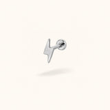 Titanium Plain LIGHTENING BOLT - Earrings - Lulu Ave Body Jewelry