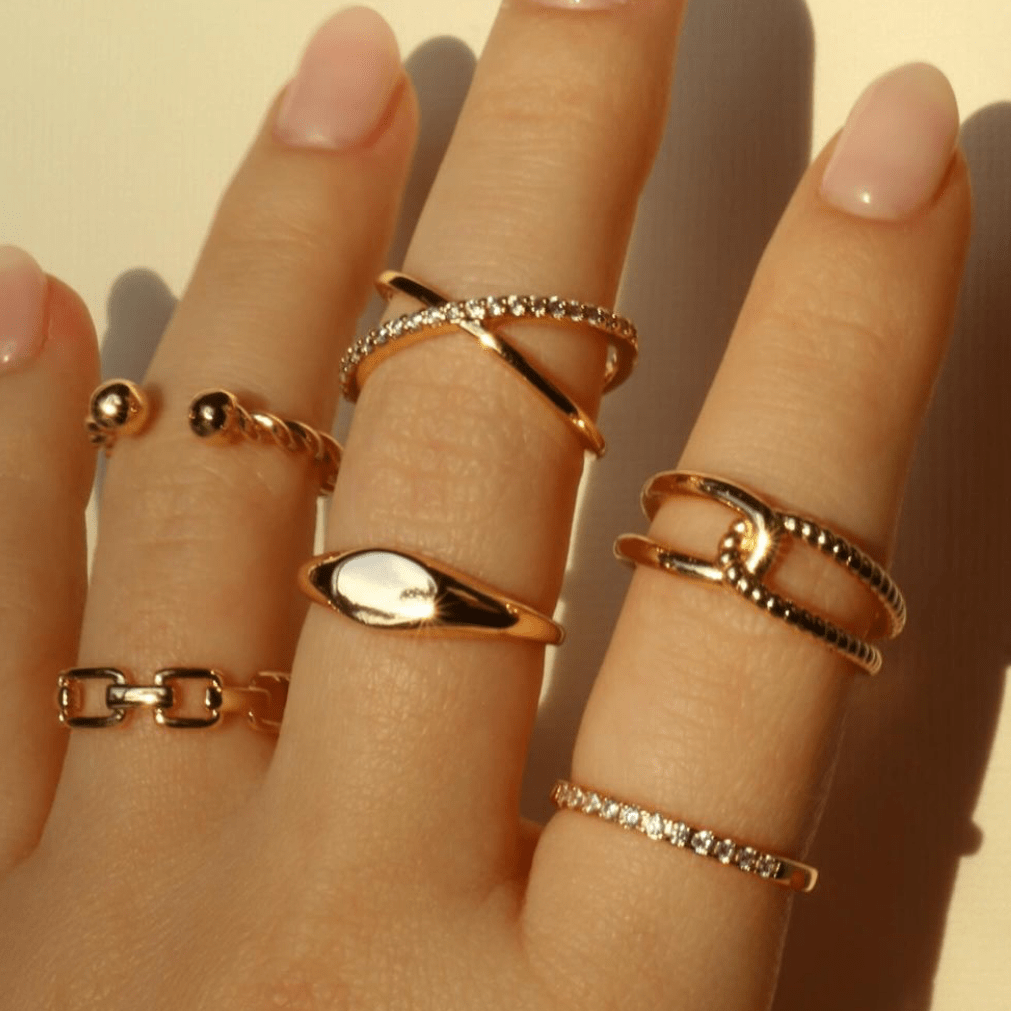Beaded Knot Open Ring - Rings - Lulu Ave Body Jewelery