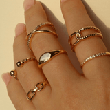 Crystal Lined Open Ring - Rings - Lulu Ave Body Jewelery