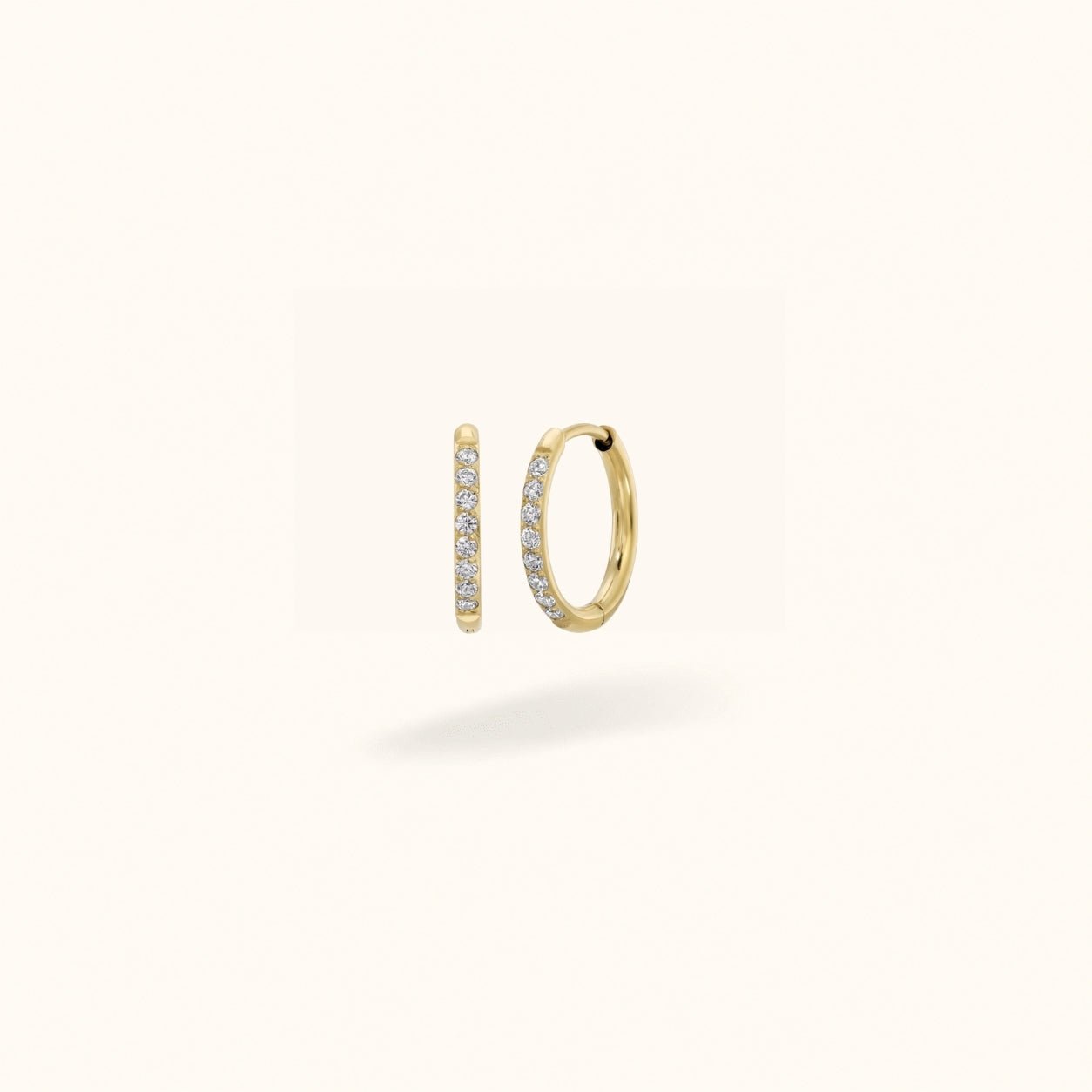 Gold Medium Crystal Huggies - Huggies - Lulu Ave Body Jewelery