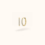 Gold Medium Crystal Huggies - Huggies - Lulu Ave Body Jewelery