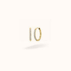 Gold Medium Crystal Huggies - Huggies - Lulu Ave Body Jewelery