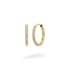 Gold Medium Crystal Huggies - Huggies - Lulu Ave Body Jewelery