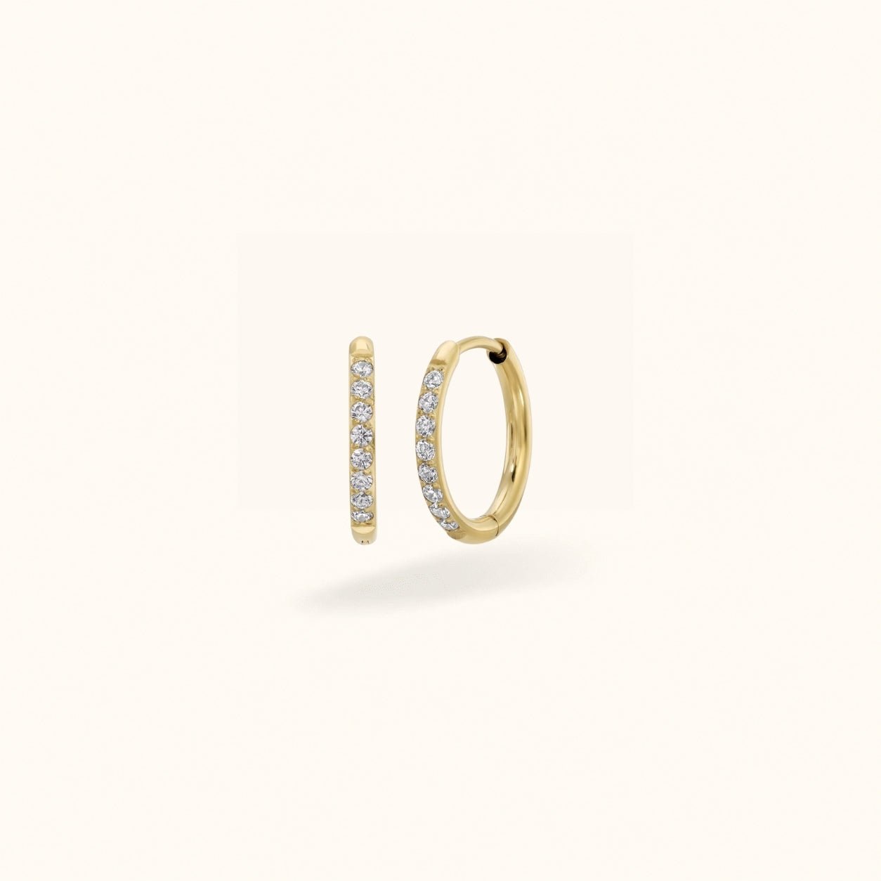 Gold Medium Crystal Huggies - Huggies - Lulu Ave Body Jewelery