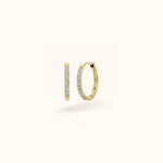 Gold Medium Crystal Huggies - Huggies - Lulu Ave Body Jewelery