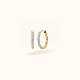 Gold Medium Crystal Huggies - Huggies - Lulu Ave Body Jewelery