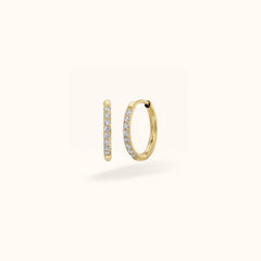 Gold Medium Crystal Huggies - Huggies - Lulu Ave Body Jewelery