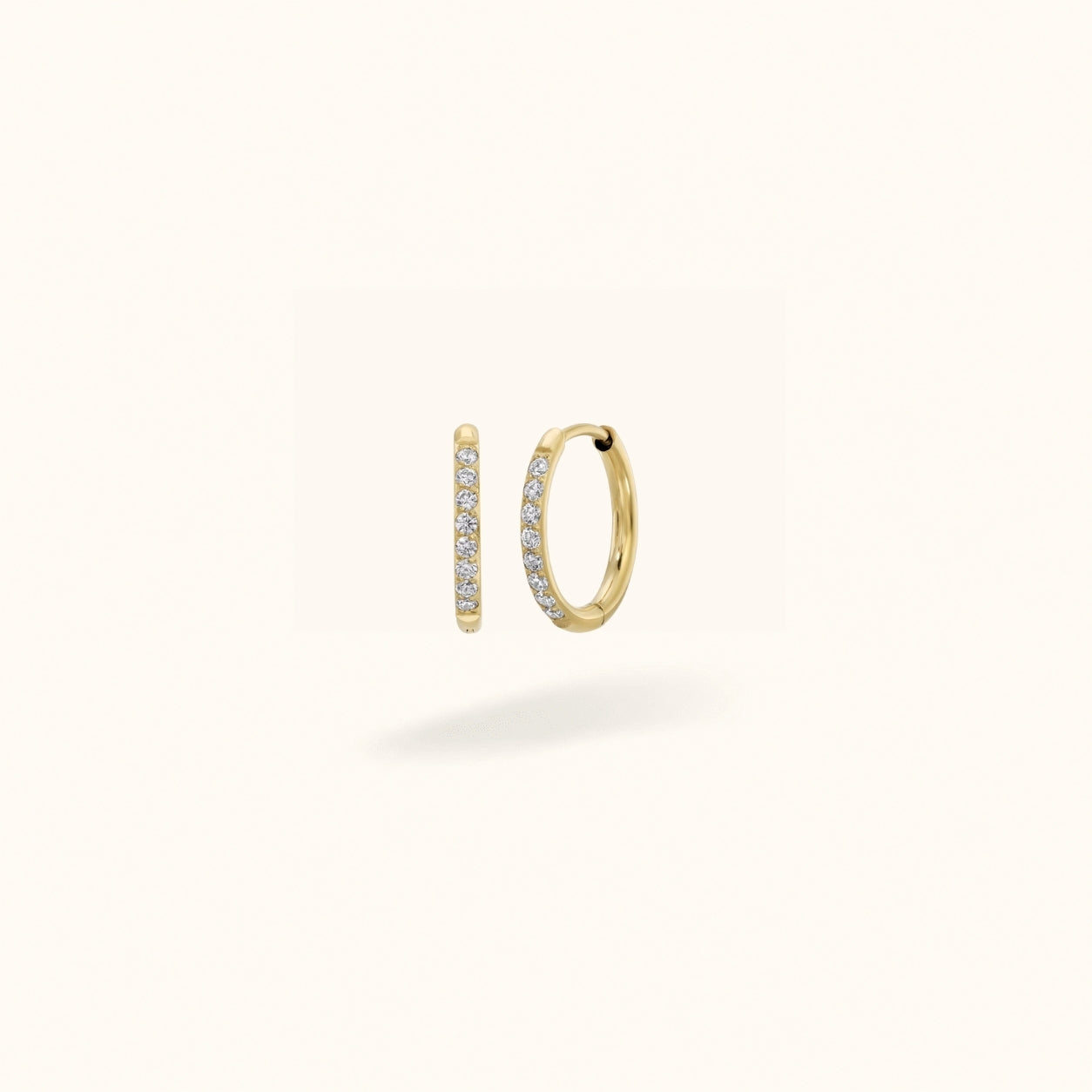Gold Medium Crystal Huggies - Huggies - Lulu Ave Body Jewelery