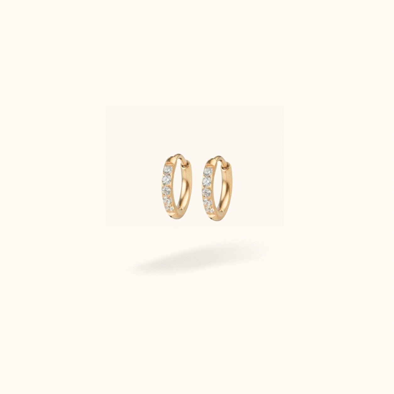 Gold Titanium Crystal Huggies - Huggies - Lulu Ave Body Jewelery