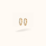 Gold Titanium Crystal Huggies - Huggies - Lulu Ave Body Jewelery